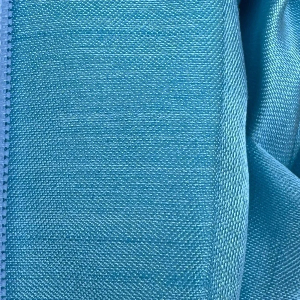 Piper One Back Tab Curtain Panel Set of 2 Pool Blue 54 x 63 Textured‎ NEW